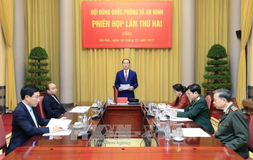 Phiên họp thứ hai Hội đồng Quốc phòng và An ninh nhiệm kỳ 2016 - 2021 
